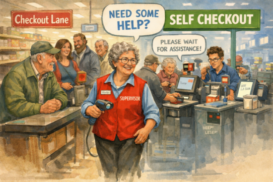 Traditional checkout vs. self checkout struggle | Japanese knotweed | JKSL